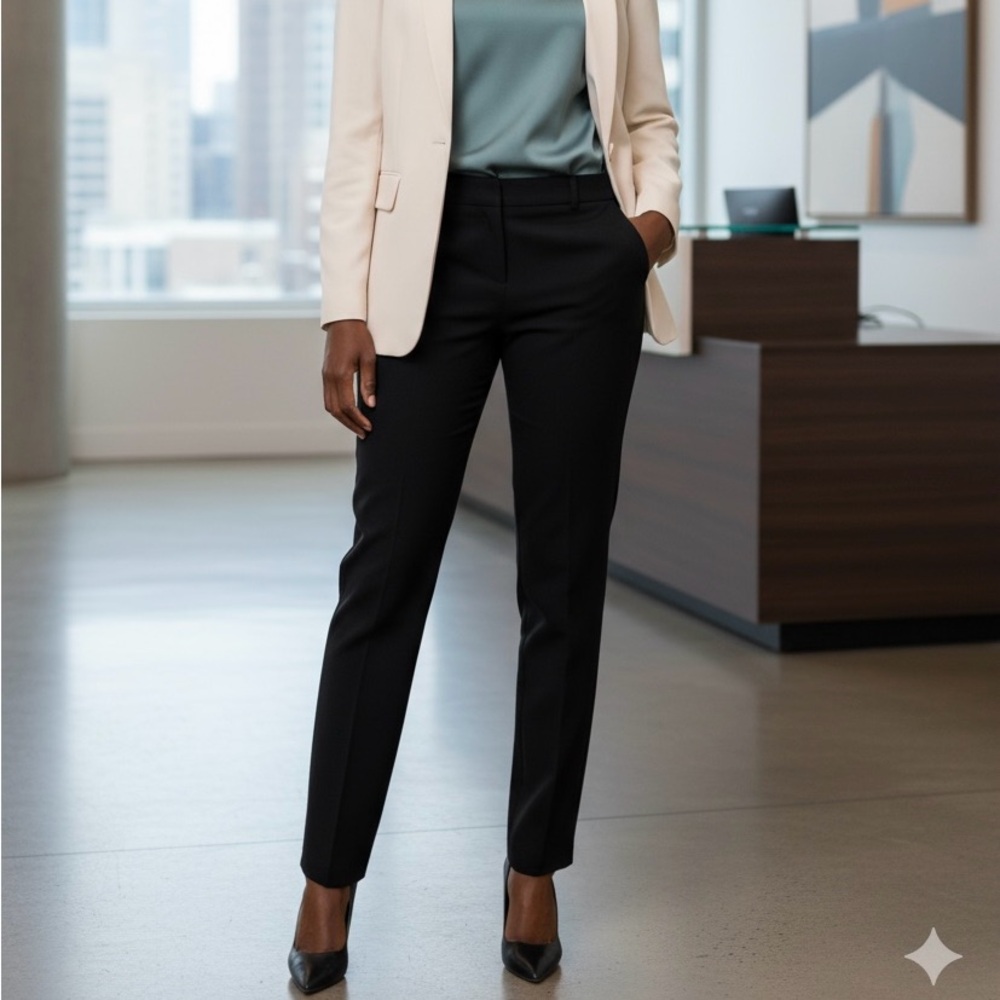 Apt. 9 Black Tapered Leg Dress Pants (Size 10)
